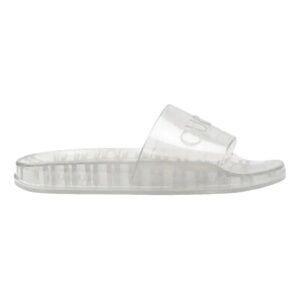 Gucci Mens Transparent Rubber Logo Slides Sandals Size 11